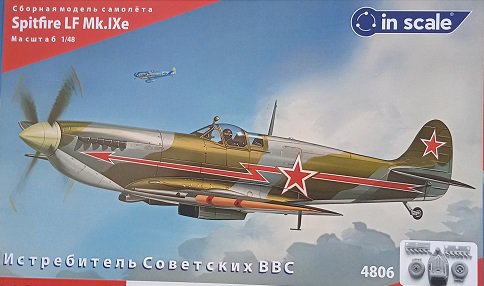 4806 Сборная модель самолета Spitfire Mk.IX - истребитель ВВС СССР InScale