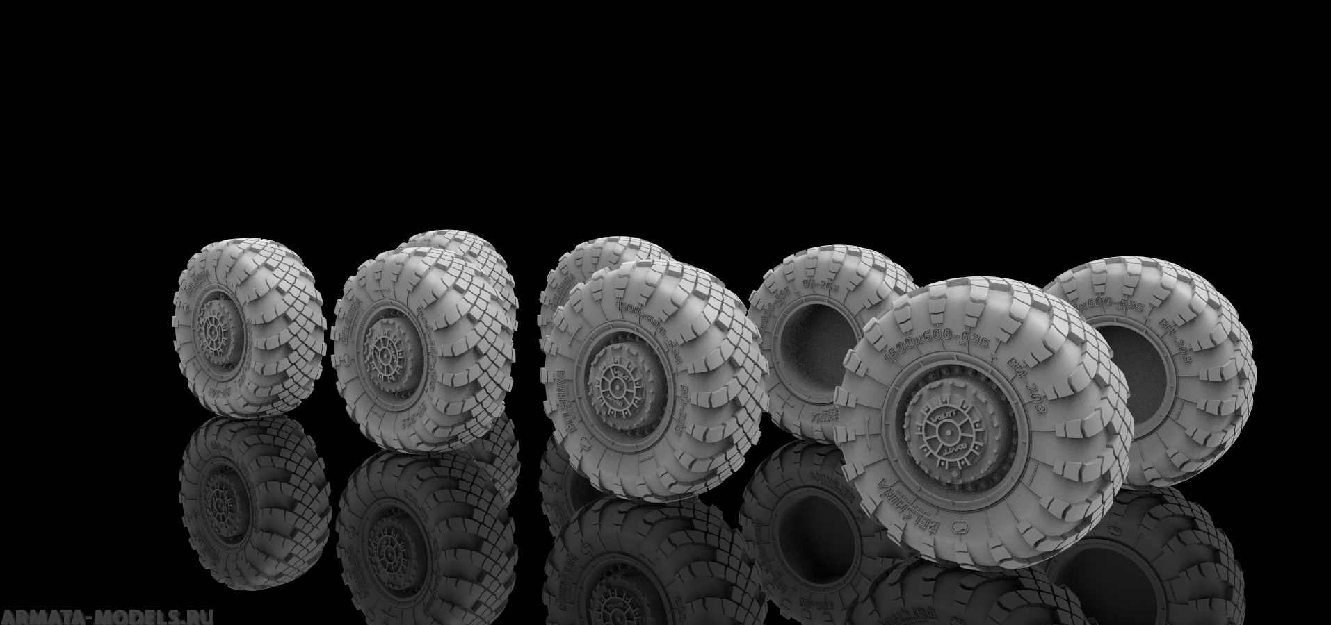 AM7305 Колеса для С-400 под нагрузкой, 1/72