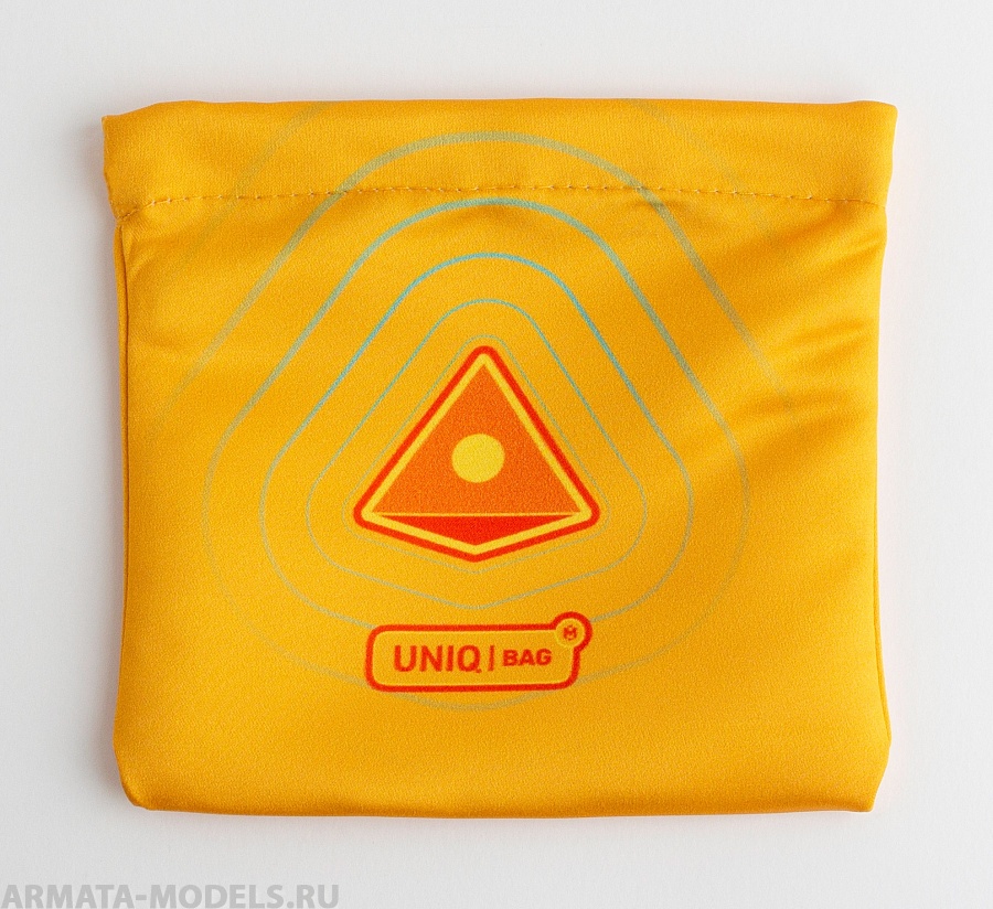1192 Тканевый мешок с печатью (желтый), 15*15, на магнитной застёжке