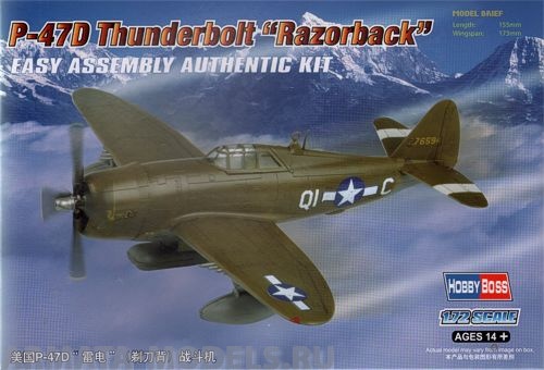 80283	Самолет P-47D Thunderbolt Razorback Hobby Boss