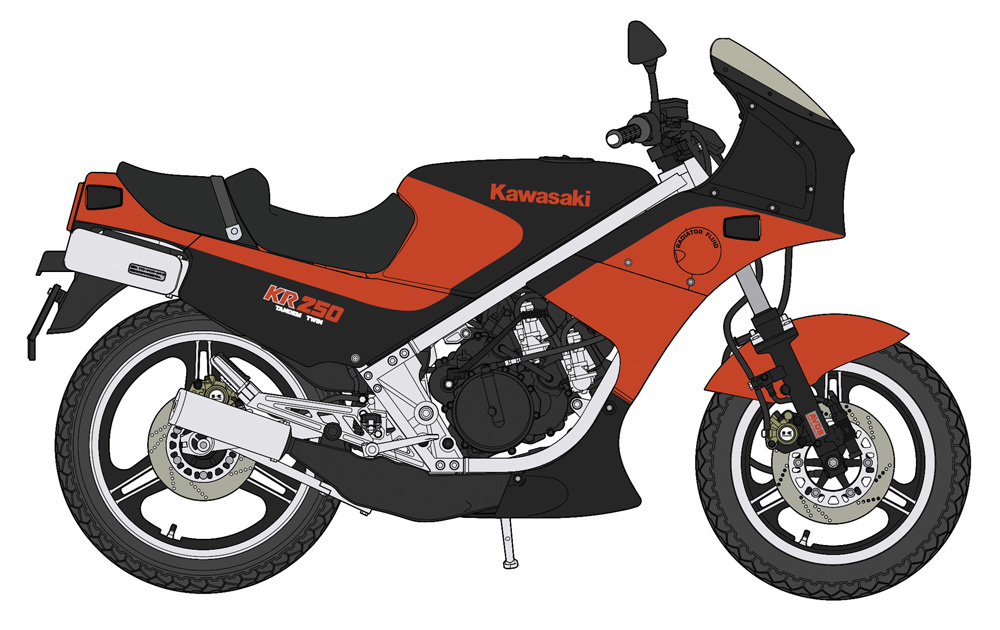 21740-Мотоцикл Kawasaki KR250 (KR250A) Hasegawa