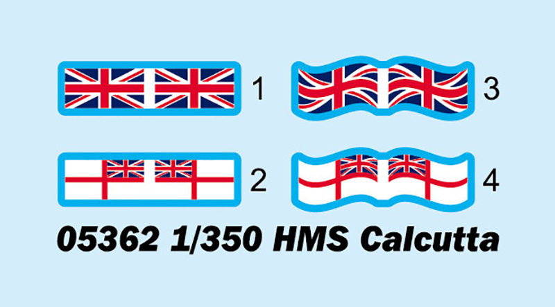 05362P Легкий крейсер королевского флота HMS Calcutta Trumpeter