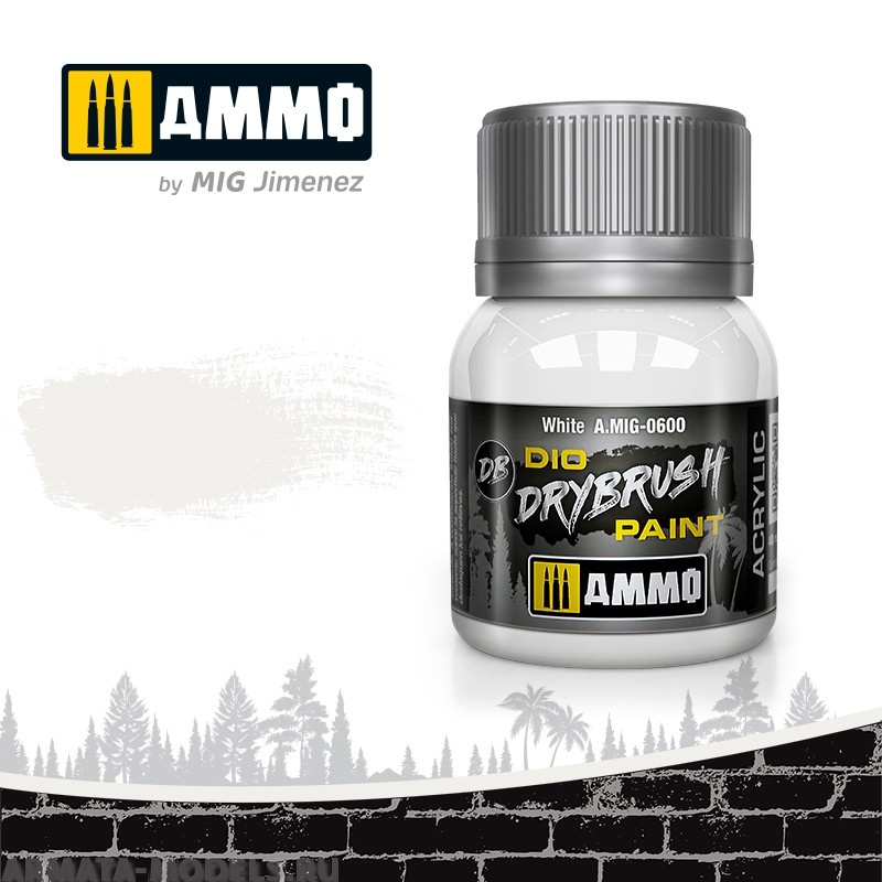 AMIG0600 Ammo Mig Краска акриловая DRYBRUSH  White