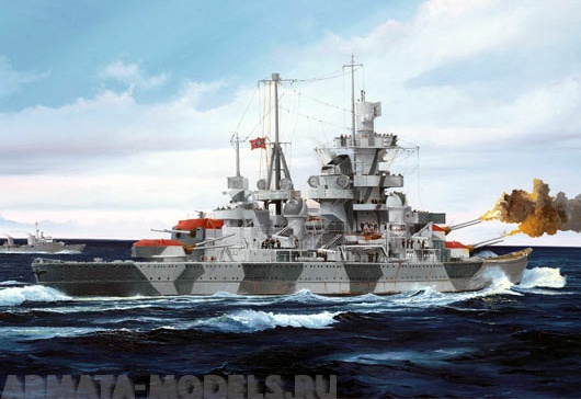 05776 Крейсер Адмирал Хиппер 1941г.  Trumpeter