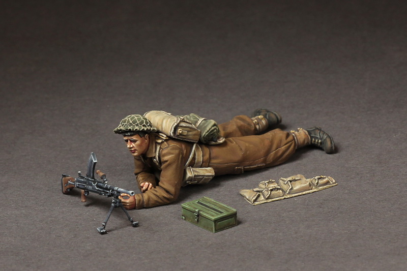 35137SOGA Machine gunner British infantry at rest. SOGA Miniatures