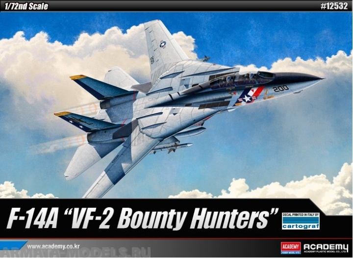 12532 Самолёт  F-14A VF-2 Bounty Hunters Academy
