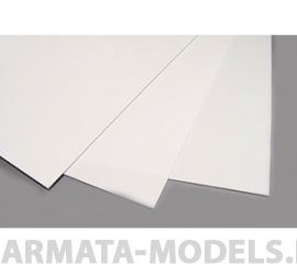 EVG9008 Ассортимент из 3х листов пластика толщиной 0,25; 0,50 и 1 мм, размер 15х30 см