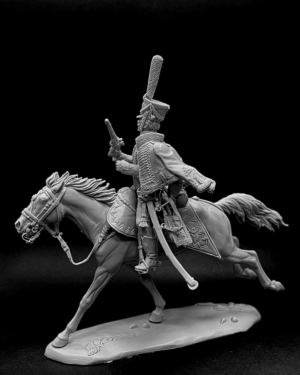 CHM-54321. Унтер-офицер гусарских полков, Россия 1812-14 гг. 54 мм. Материал - смола. Chronos Miniatures