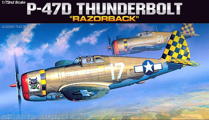 12492 Самолёт  P-47D Thunderbolt Razor  Academy