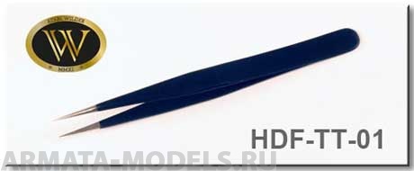 TT-01 Пинцет из нержавеющей стали, антимагнитный, тонкий, острый. Профессиональный инструмент.