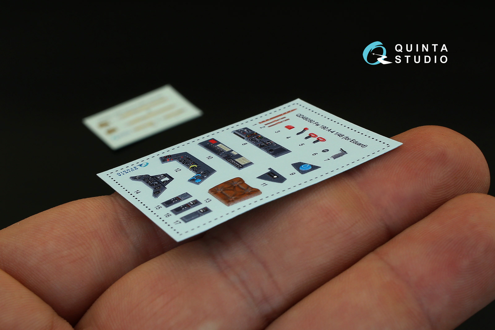 QD48080 1/48 3D Декаль интерьера кабины Fw 190A-4 (для модели Eduard) Quinta Studio