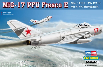 80337 Самолёт MiG-17 PFU Fresco E Hobby Boss