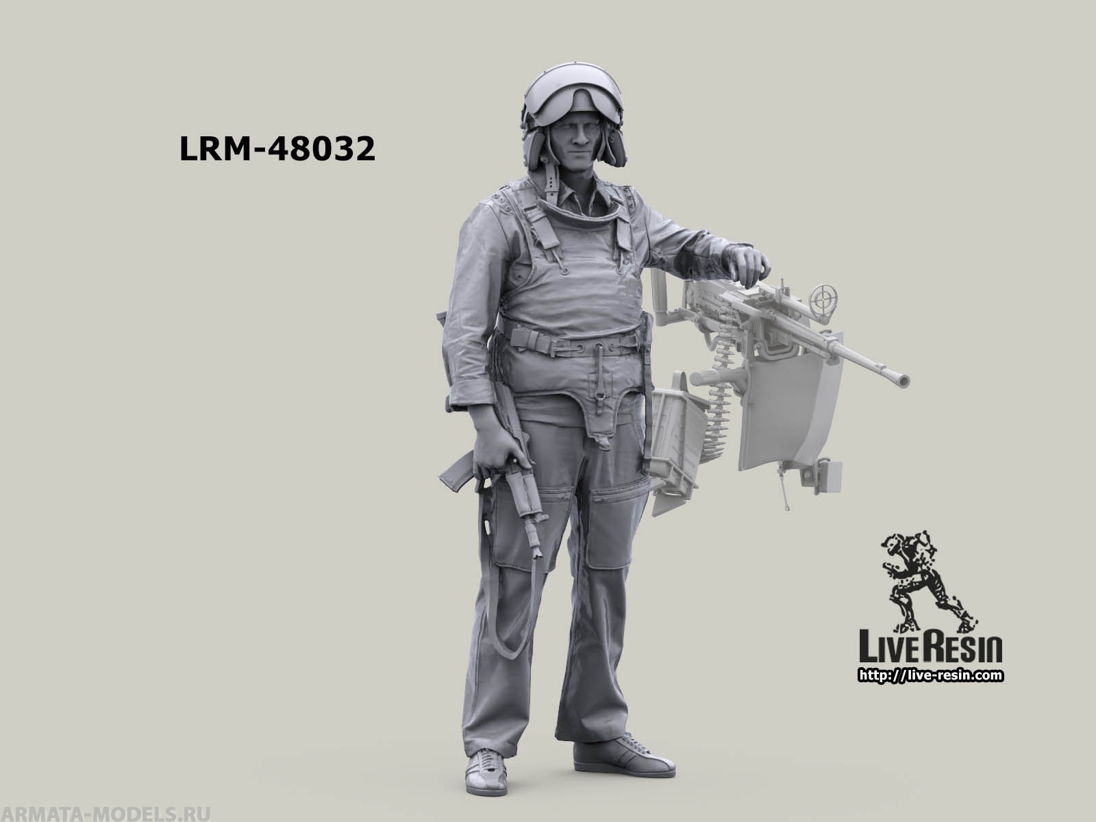 LRM48032 Советский пилот вертолета на инструктаже. Война в Афганистане, фигура 1 Live Resin