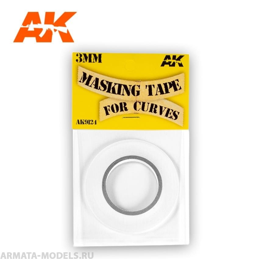 AK9124 Маскировочная лента Masking Tape for Curves 3 mm