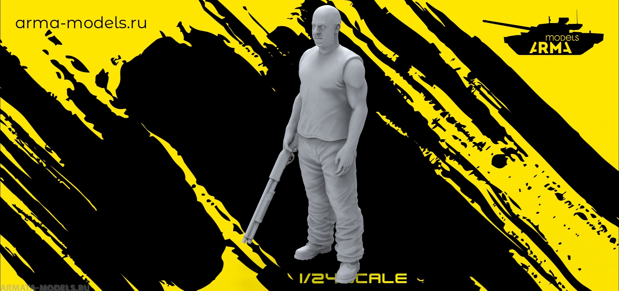 AM2403 Фигура Доминик Торетто с ружьем Arma Models