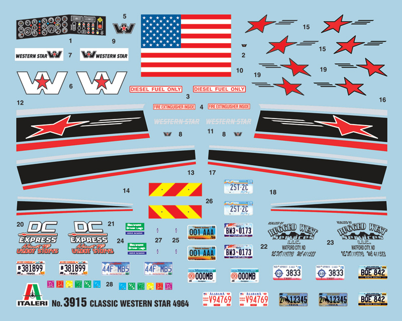 3915ИТ  Грузовик Classic Western Star 4964 Italeri