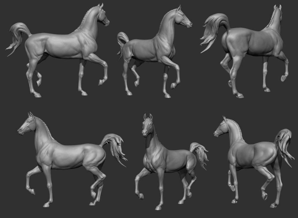 CHM-54136. Животные: Лошадь №1. 54 мм. Материал - смола. Chronos Miniatures