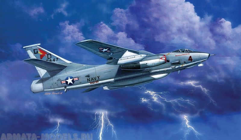 02873 Самолет бомбардировщик ЕRА-3В Скайуорриор Trumpeter