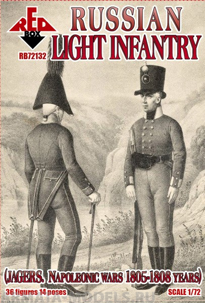 RB72132 Nap. Russian Light Infantry (Jаgers) 1803-1807 Red Box