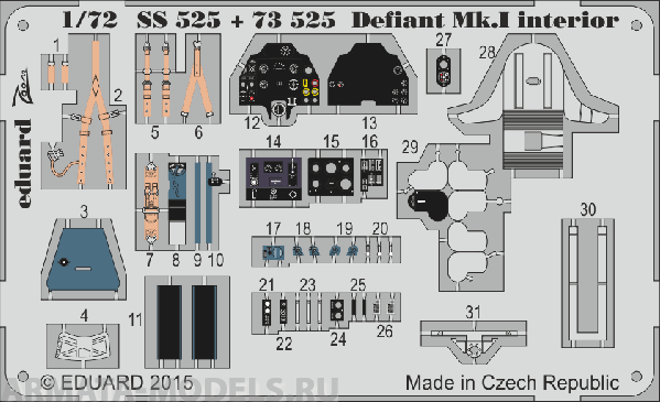 SS525ED  Defiant Mk.I Interior 1/72