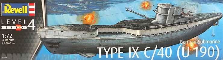 05133 Немецкая подводная лодка Type IX C/40 Revell