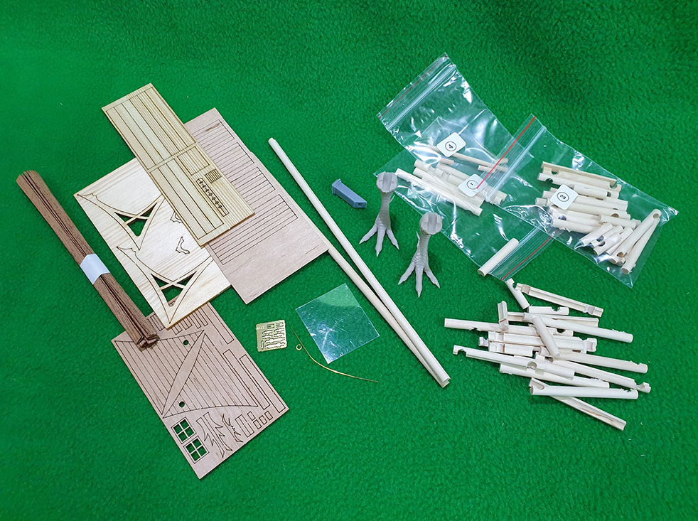 2119 сборная деревянная модель Избушка на курьих ножках СВ Модель