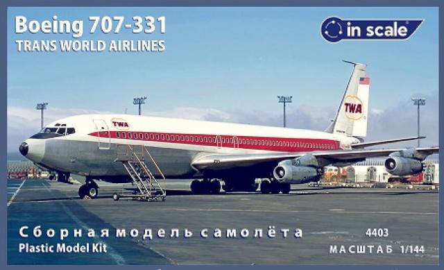 4403 Сборная модель самолета Boeing 707-331 TWA InScale