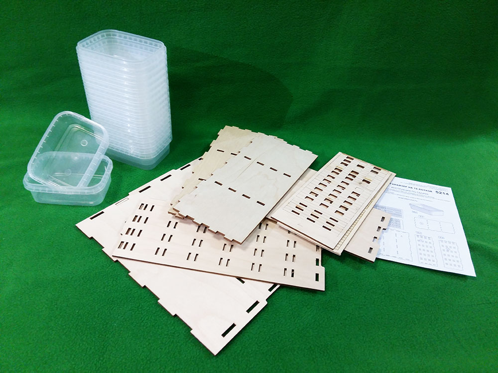 5214 органайзер на 18 малых лотков