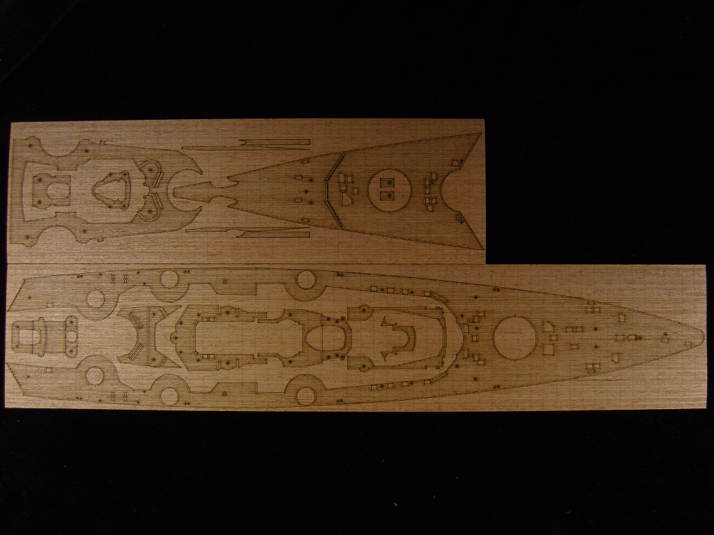 AW50013 Деревянная палуба для 1/400 DKM Tirpitz