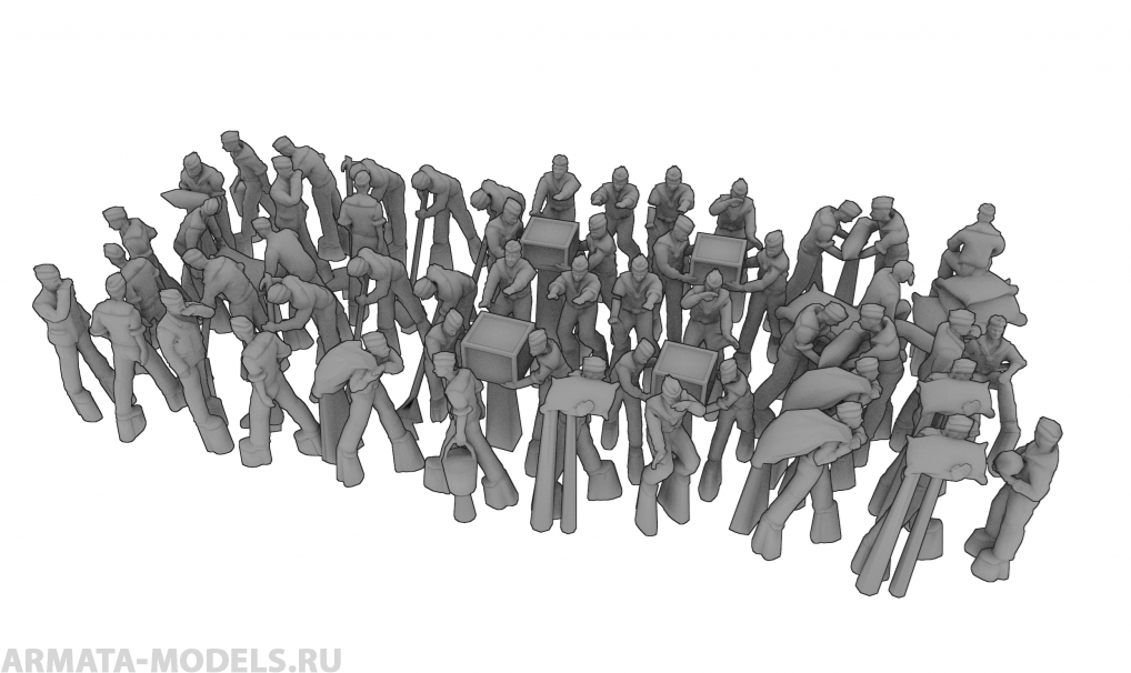 NSA350511 German WW2  figures in action set 3