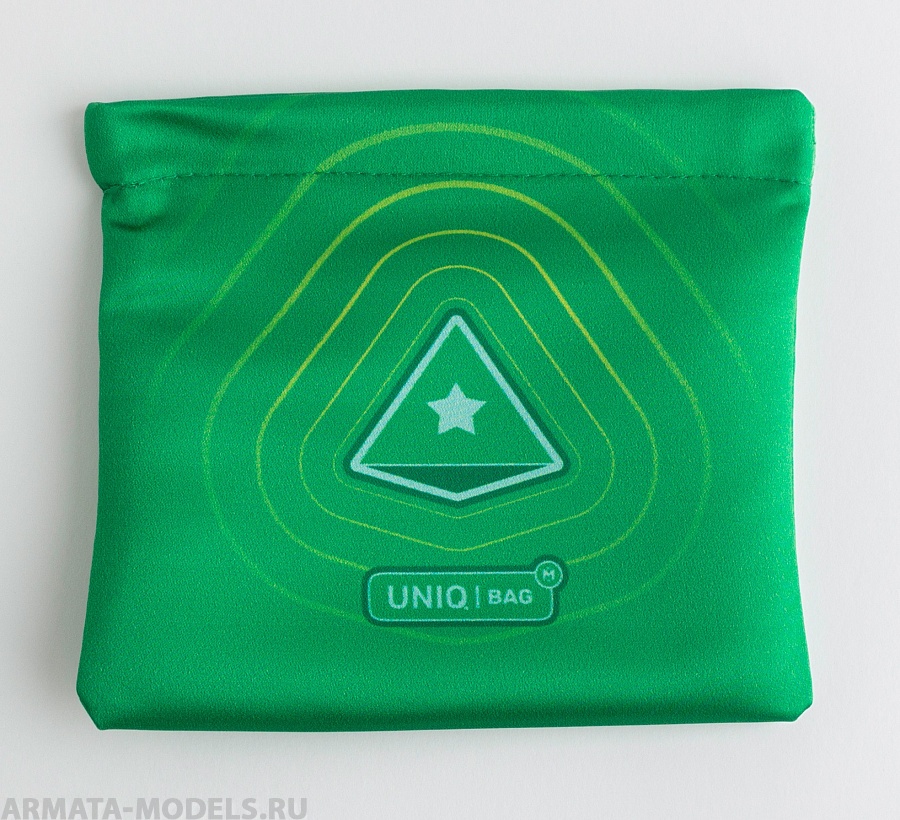 1191 Тканевый мешок с печатью (зелёный), 15*15, на магнитной застёжке