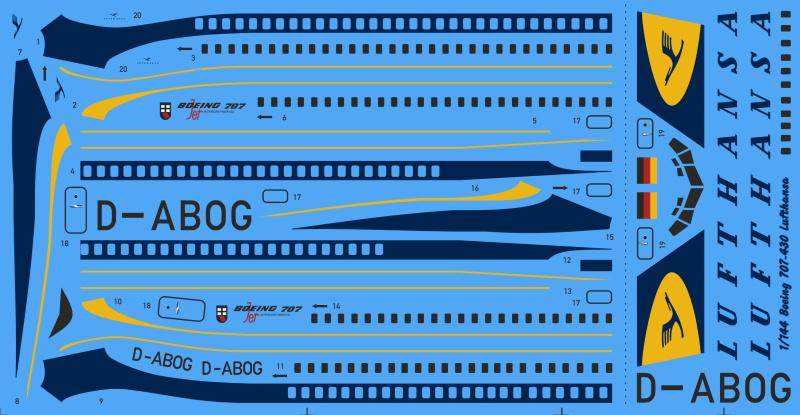 4406  Boeing 707-420 Lufthansa - авиалайнер InScale