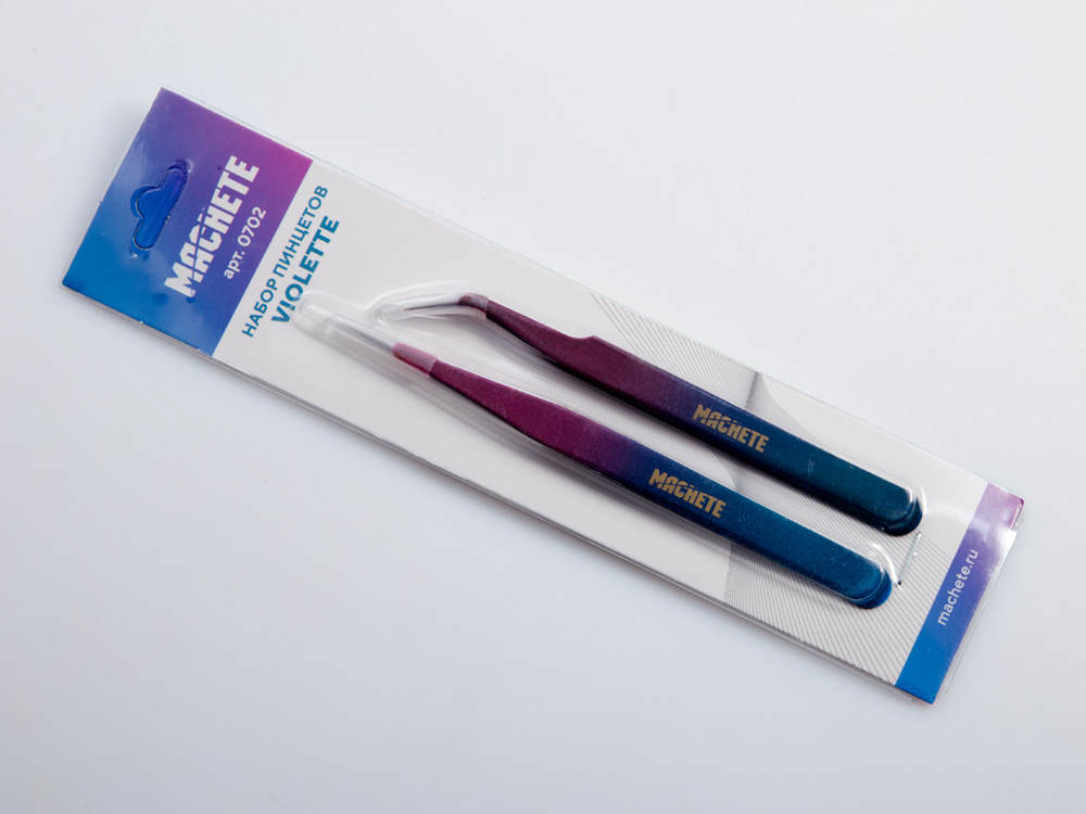 0702MCH Набор пинцетов Violette, 2 шт