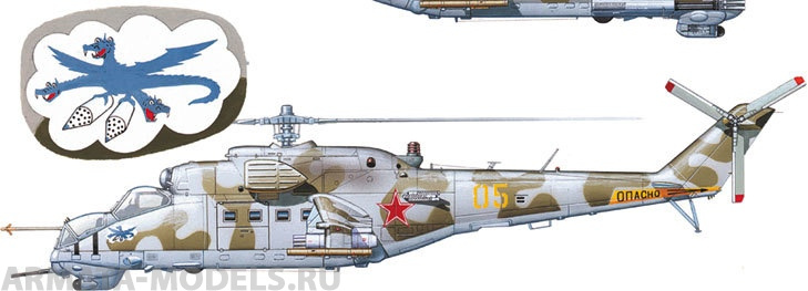 AM4840 Трафарет для нанесения камуфляжа Ми-24