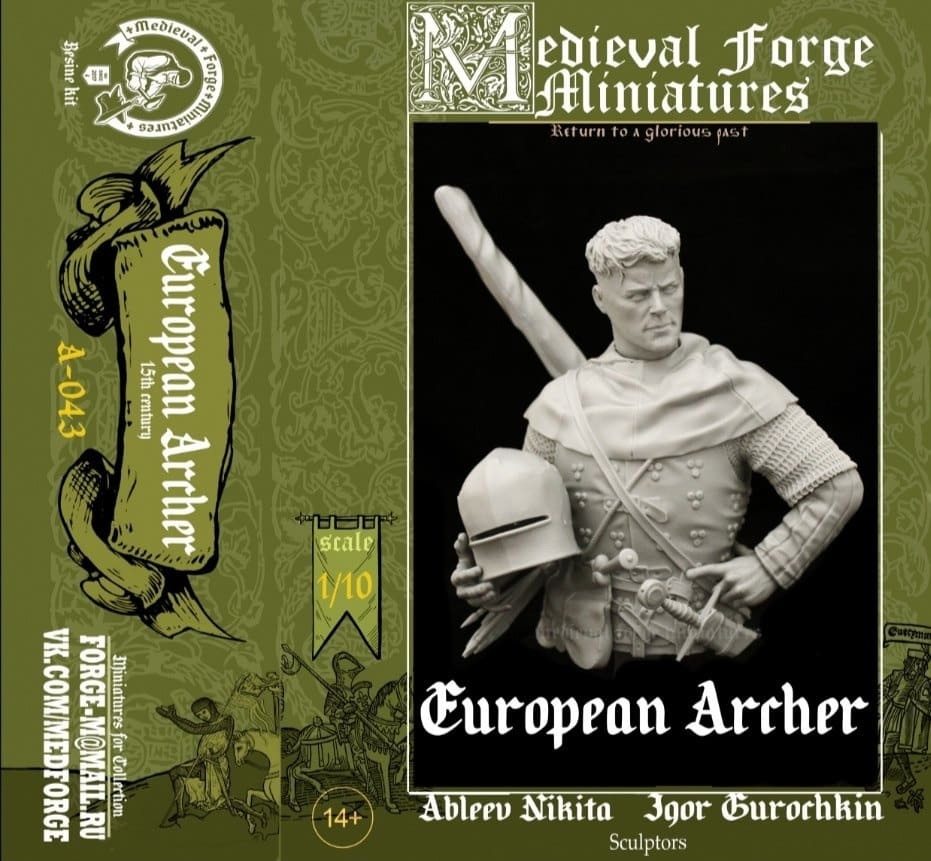 A-043 Фигура European archer, 15th century Medieval Forge Miniatures
