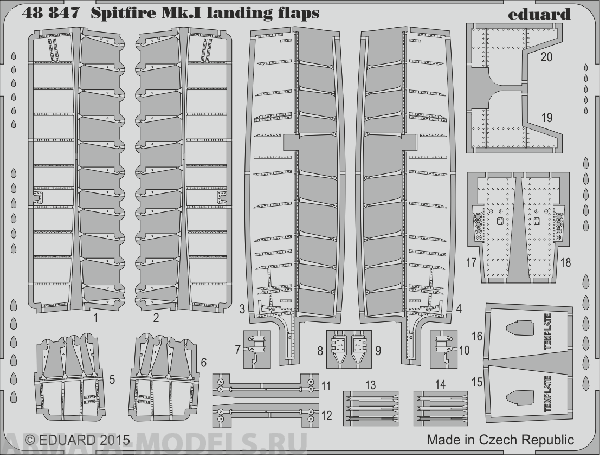 48847ED 48847 Spitfire Mk.I Landing Flaps 1/48