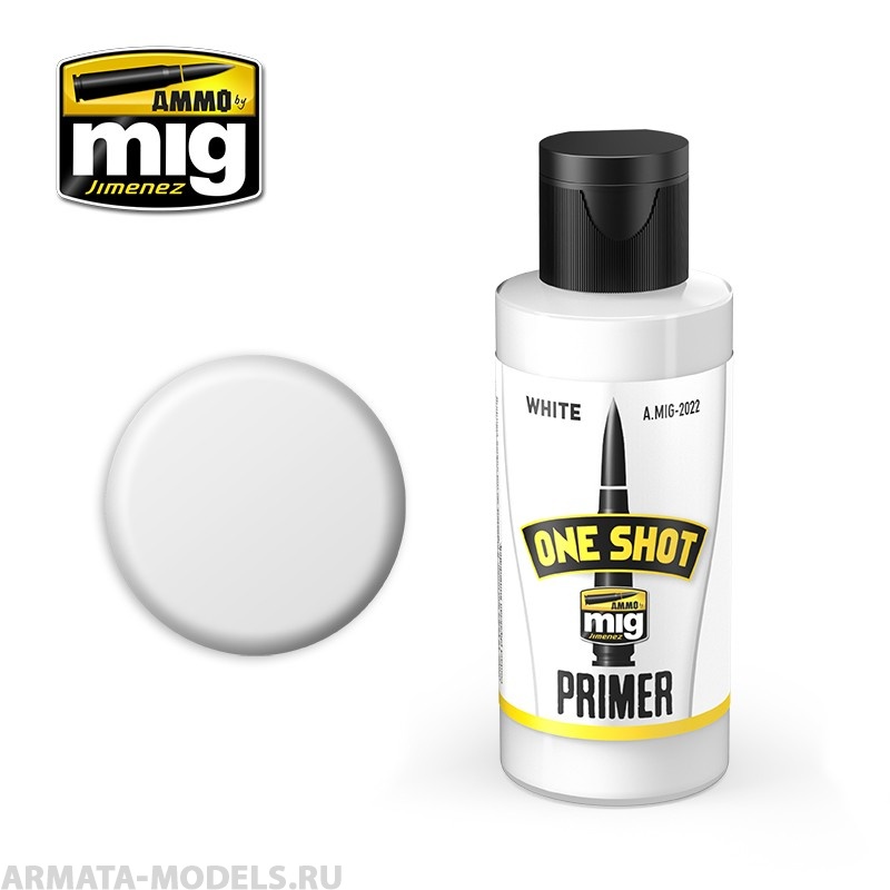 AMIG2022 Ammo Mig Грунт акриловый  AMIG2022 ONE SHOT PRIMER - WHITE