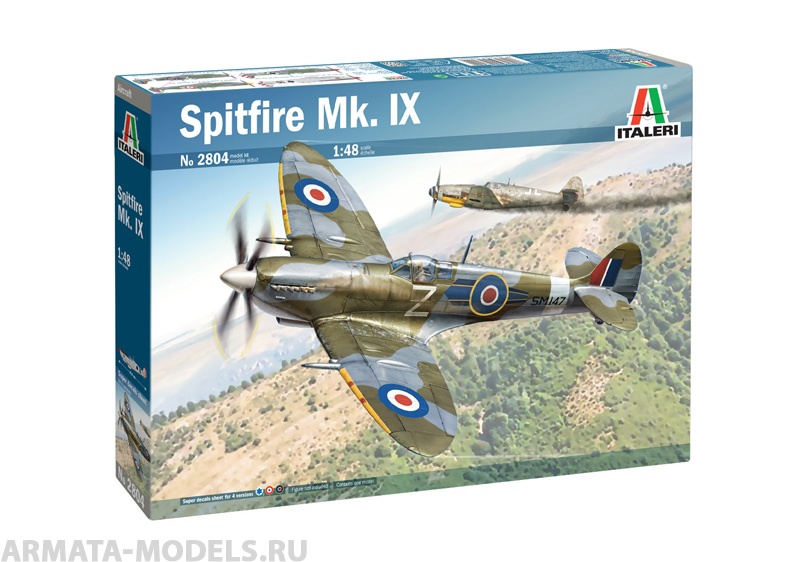 2804ИТ Самолет SPITFIRE Mk. IX (10013160/011122/3526709, ИТАЛИЯ) Italeri