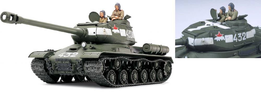 35289 Советский тяжелый танк ИC-2 (1944), 2 фигуры, наборные и резиновые траки Tamiya