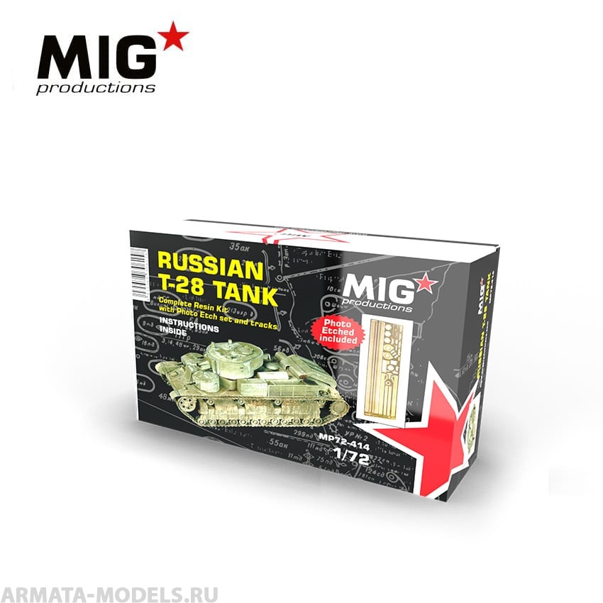 MP72-414 Сборная модель из пластика Russian T-28 Tank MIG Productions