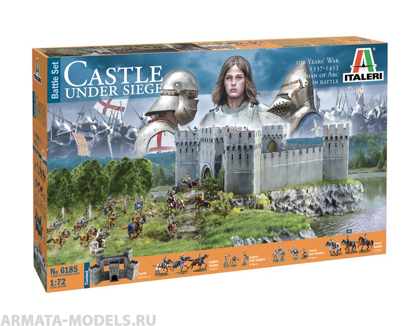 6185ИТ Миниатюра. Осажденный замок (100-летняя война 1337-1453) Italeri