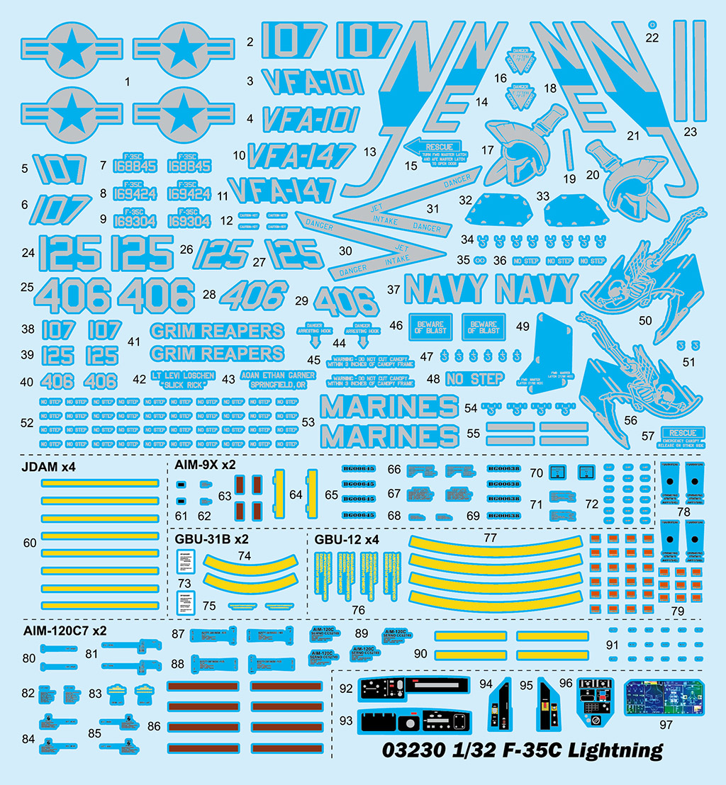 03230P F-35C Lightning Trumpeter