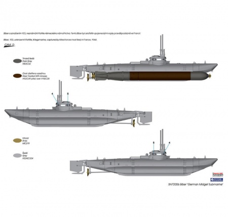 SN72006 Biber German Midget Submarine Special Hobby