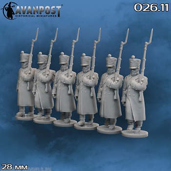026.11АП Французская линейная пехота: фузилерная рота (в шинелях)