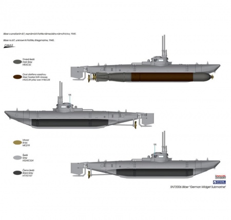 SN72006 Biber German Midget Submarine Special Hobby