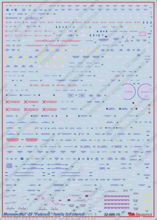 32-006 Декаль Микоян МиГ-29 технические надписи 1/32