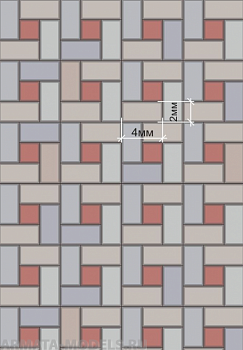 040tkb010 Текстура брусчатки для макетов. Лист А4.